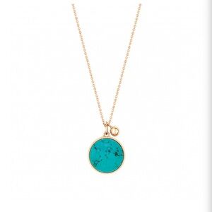 Ginette NY 18K/750 EVER TURQUOISE DISC ON CHAIN